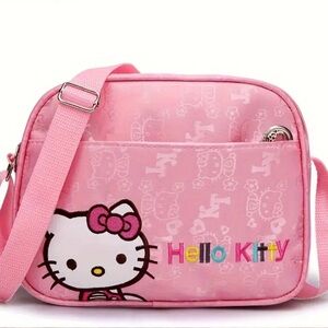 Embroidered Shimmery Hello Kitty Pink Crossbody Bag - HK